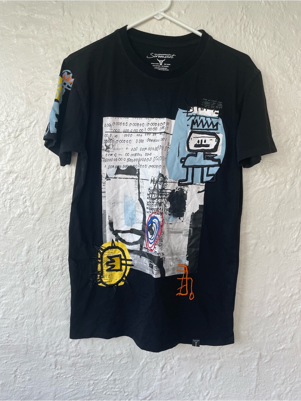 Screenshot Men’s Graffiti Animation BlackT-shirt vibrant abstract art colorful;M